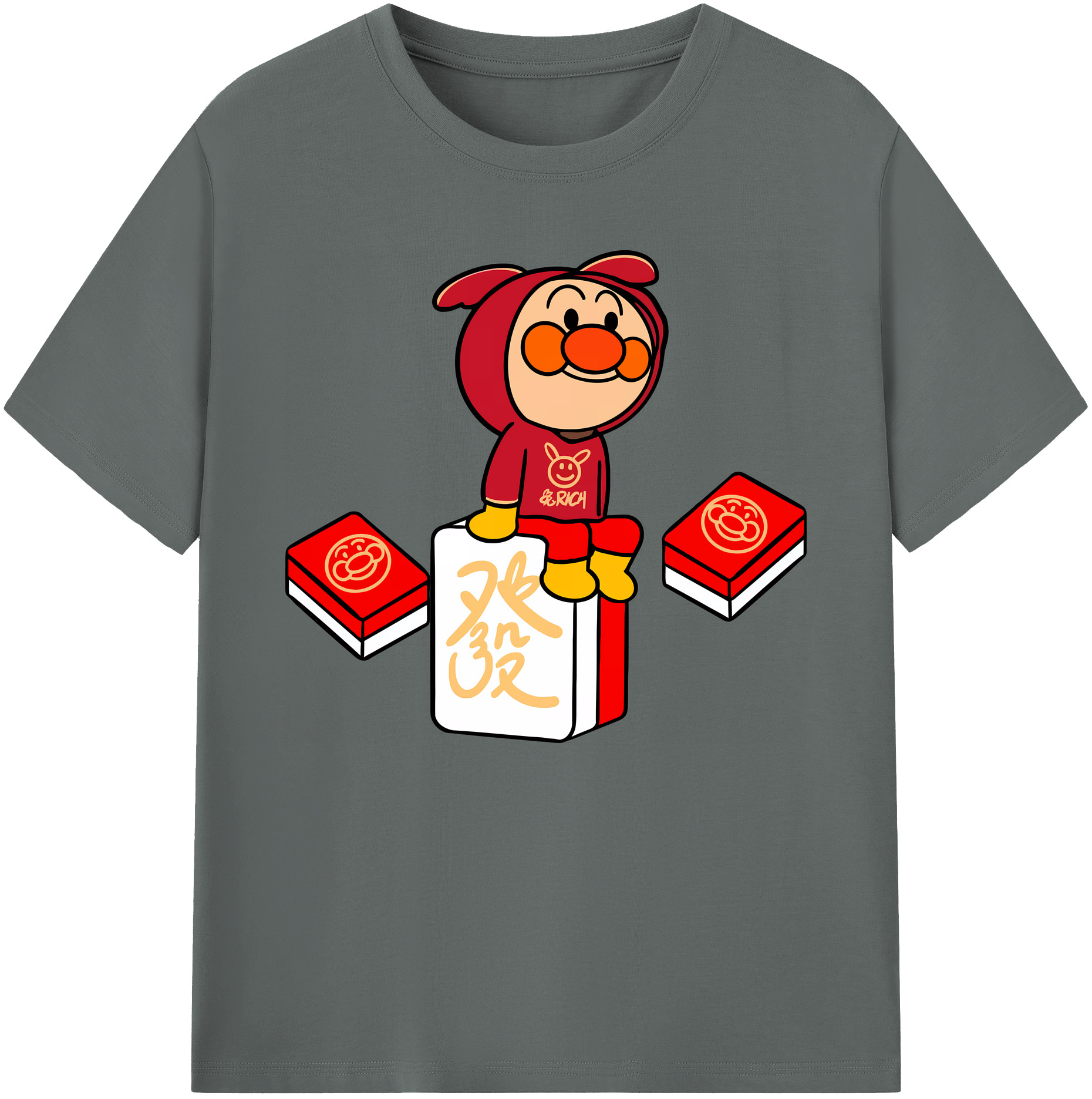 （画像用） アンパンマン Anpanman 綿100％ メンズ半袖Tシャツ｜肌触りやわらか＆通気性